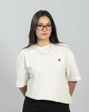 Waffle White Oversize